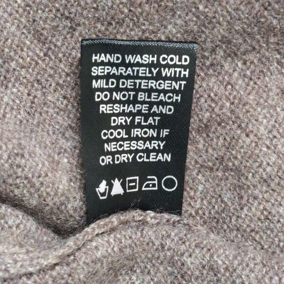 NWT Lusso Heather Caramel Open Front Long Sleeve Knit Cashmere Cardigan Size M - Picture 5 of 7